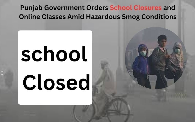 Punjab Government Orders School Closures and Online Classes Amid Hazardous Smog Conditions